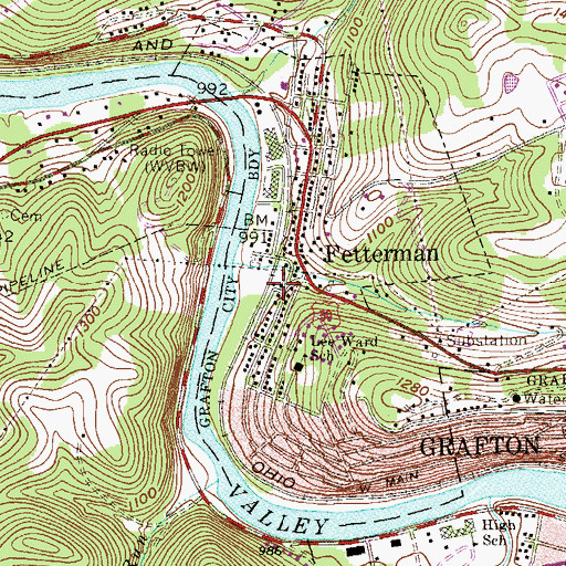 Topographic Map of New Testament Christ Academy, WV