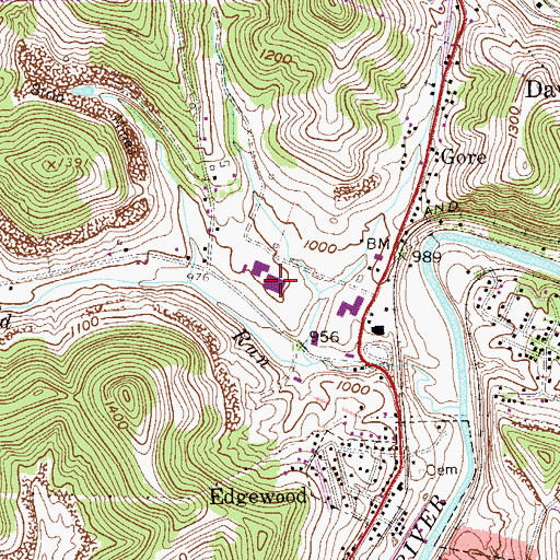 Topographic Map of United Technical Center, WV