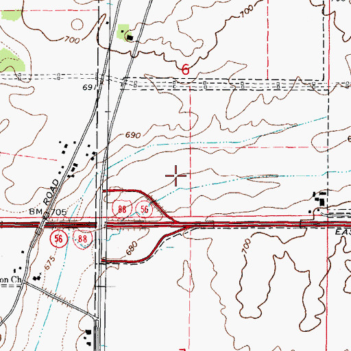 Topographic Map of East Run North Branch, IL