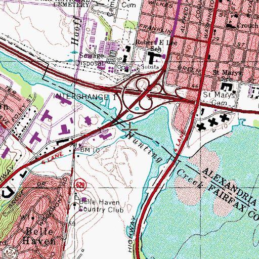 Topographic Map of Quander Brook, VA
