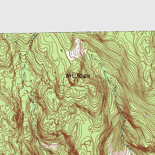 Topographic Map of Mount Riga, CT