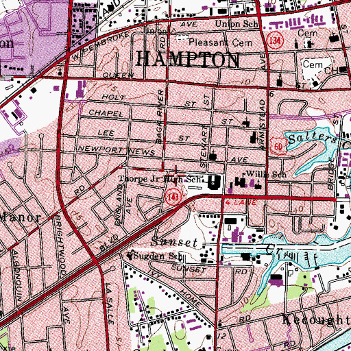 Topographic Map of Eason Park, VA