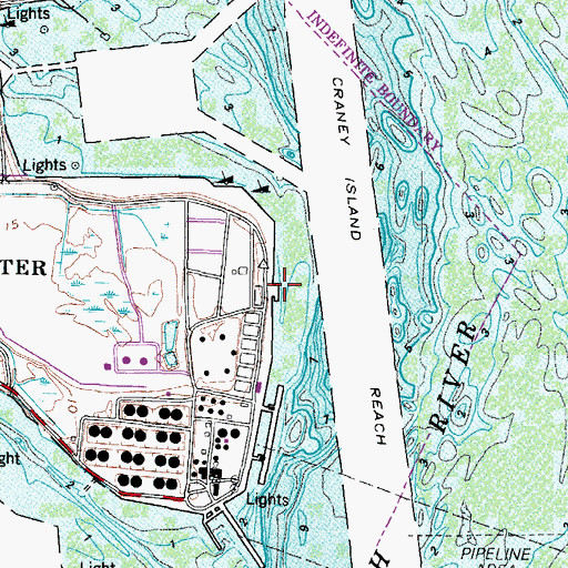 Topographic Map of Pier E, VA