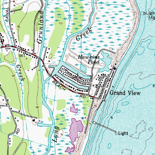 Topographic Map of Grandview Shores, VA