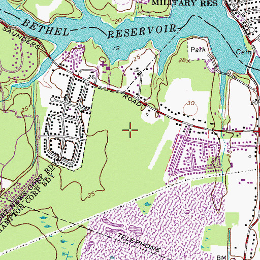 Topographic Map of Sanlun Lake, VA
