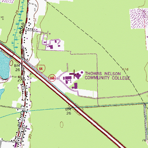 Topographic Map of Griffin Hall, VA