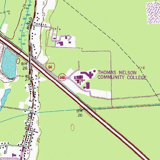 Topographic Map of Moore Hall, VA