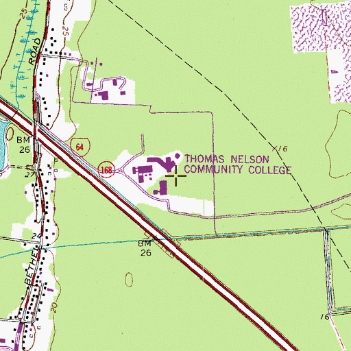 Topographic Map of Templin Hall, VA