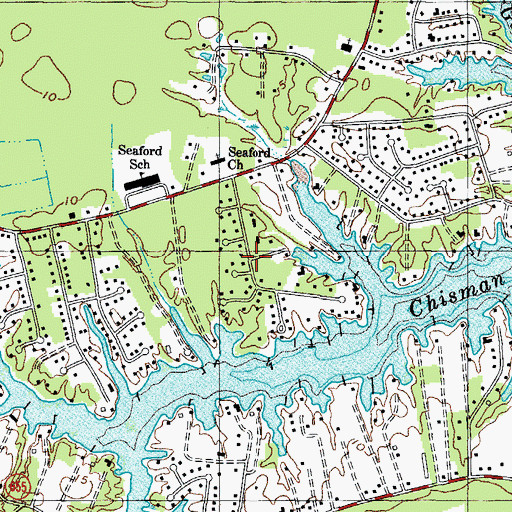 Topographic Map of Robanna Shores, VA