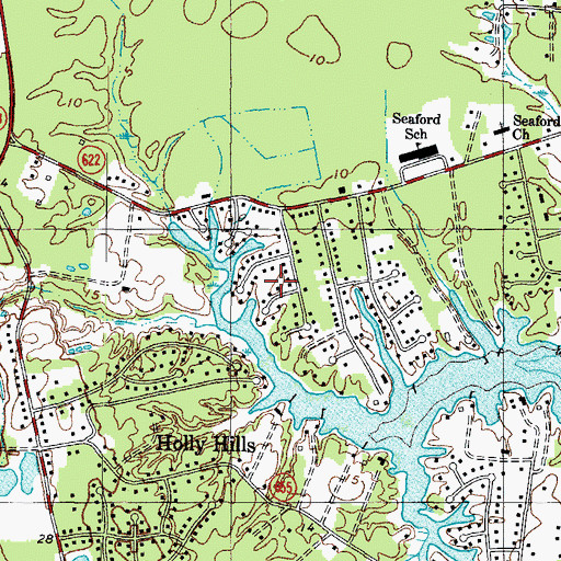Topographic Map of Heritage Hamlet, VA