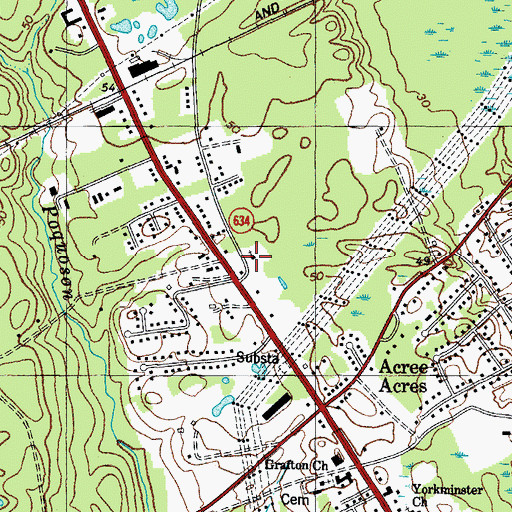 Topographic Map of Saint Mark Lutheran Church, VA