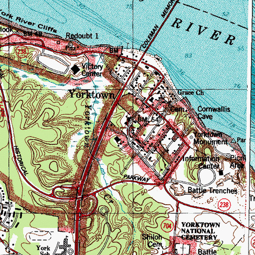 Topographic Map of On-The-Hill Cultural Arts Center, VA