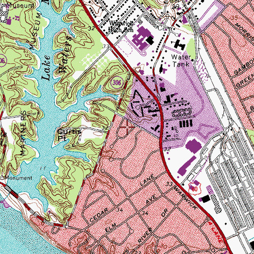Topographic Map of White Oak, VA