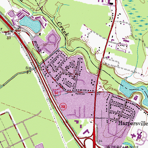 Topographic Map of Deerfield, VA