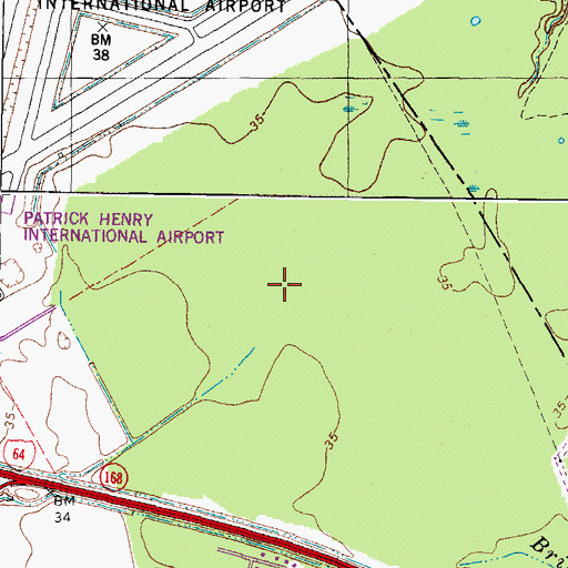 Topographic Map of Kiln Creek Elementary School, VA