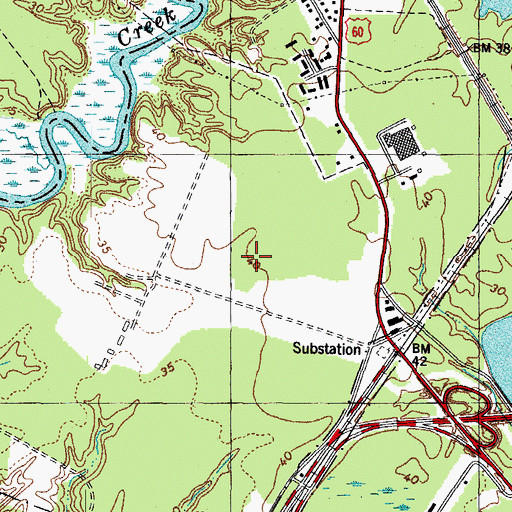 Topographic Map of Oakland Industrial Park, VA
