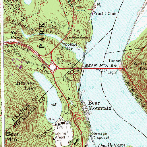 Topographic Map of Fort Vaughan (historical), NY