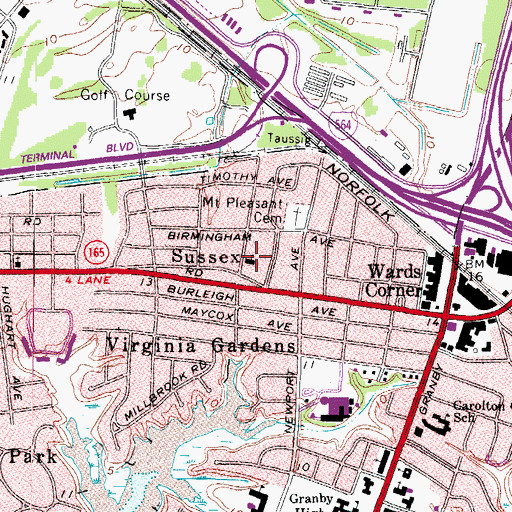 Topographic Map of Bible Believes Baptist Church, VA