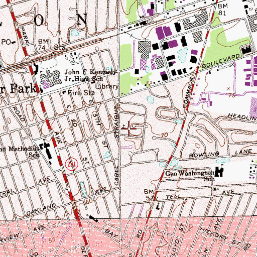 Topographic Map of Saint Patrick's Episcopal Church, NY