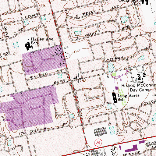 Topographic Map of Christ Lutheran Church, NY