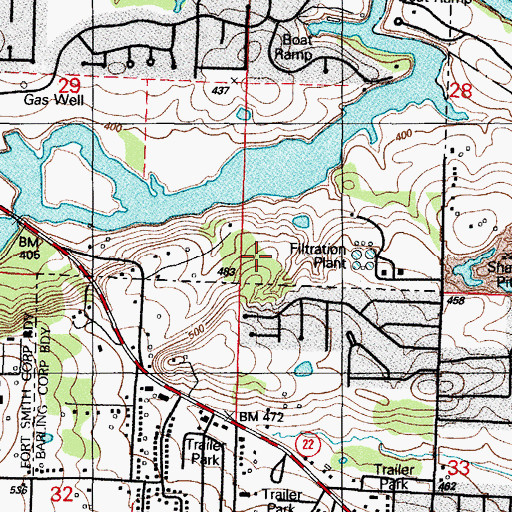 Topographic Map of Vista Health Fort Smith, AR