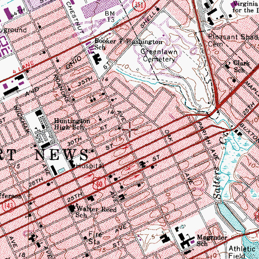 Topographic Map of Trinity Baptist Church, VA