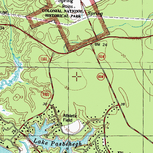 Topographic Map of Berkeleys Green, VA
