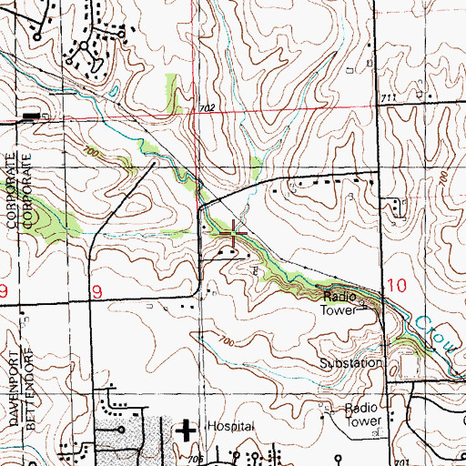 Topographic Map of Field Sike Creek, IA