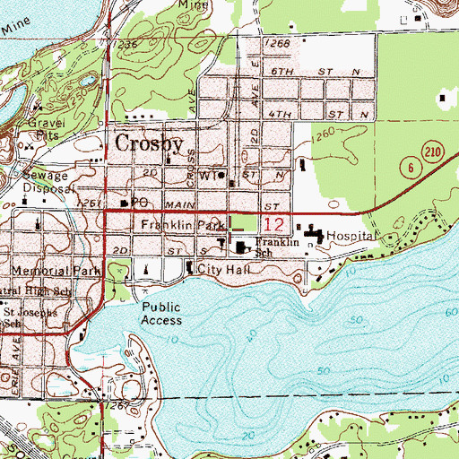 Topographic Map of Jessie F Hallett Library, MN