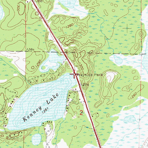 Topographic Map of Kenney Lake Overlook, MN