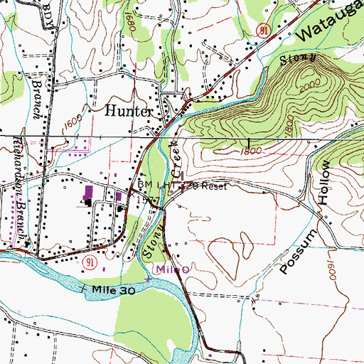 Topographic Map of Kitzmiller Cemetery, TN