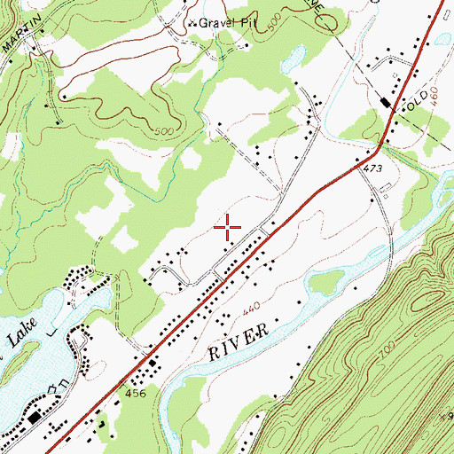 Topographic Map of Huguenot Airport (historical), NY