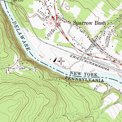 Topographic Map of Eddy Farm, NY