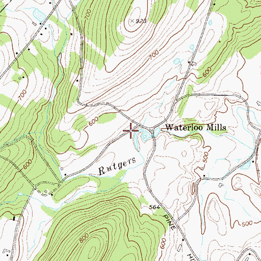 Topographic Map of Minisink School Number 1 (historical), NY