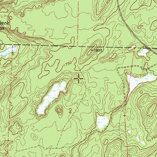 Topographic Map of Pine-Oak Grove State Natural Area, WI