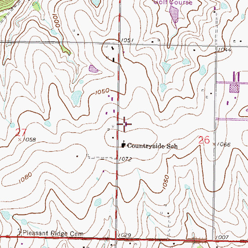 Topographic Map of Park Woods Presbyterian Church, KS