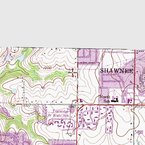 Topographic Map of Community Evangelical Covenant Church, KS