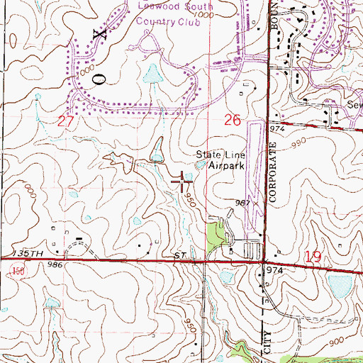 Topographic Map of Covenant Chapel Evangelical Presbyterian Church, KS