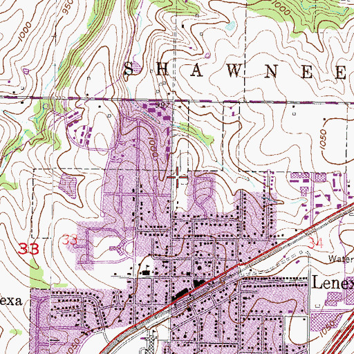 Topographic Map of Strang Mausoleum, KS