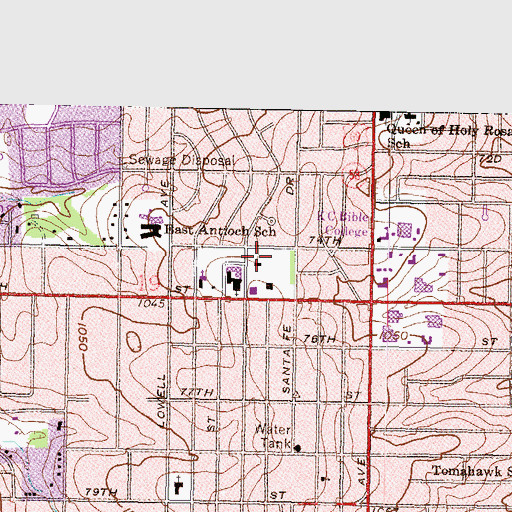 Topographic Map of Marty Pool, KS