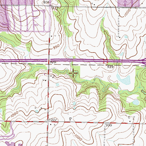 Topographic Map of Valleybrooke Park, KS