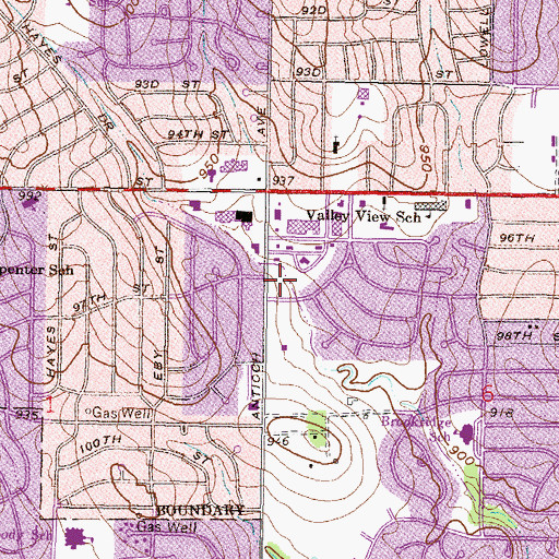 Topographic Map of Stonegate Park, KS