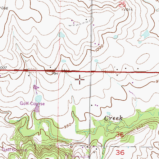 Topographic Map of Overland Park Community Park, KS