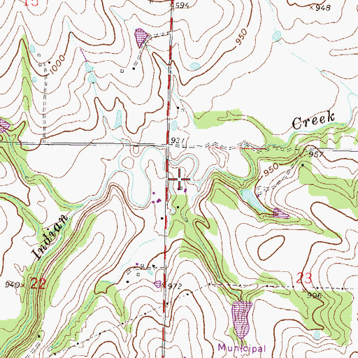 Topographic Map of Quivira Park, KS