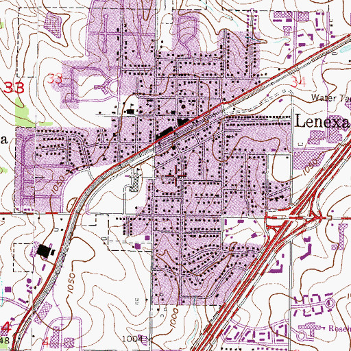 Topographic Map of Scouting Park, KS