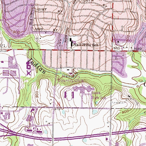 Topographic Map of Nall Park, KS