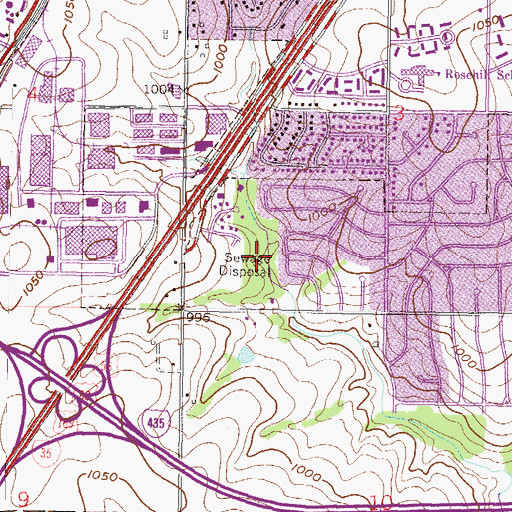 Topographic Map of Flat Rock Creek Park, KS