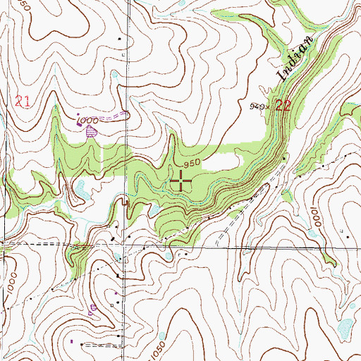 Topographic Map of Forest Creek Park, KS