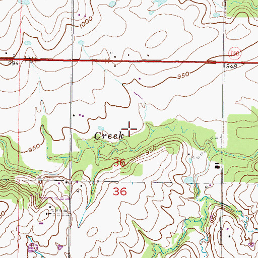 Topographic Map of Blue Valley Recreation Complex, KS