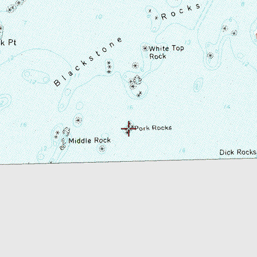 Topographic Map of Pork Rocks, CT